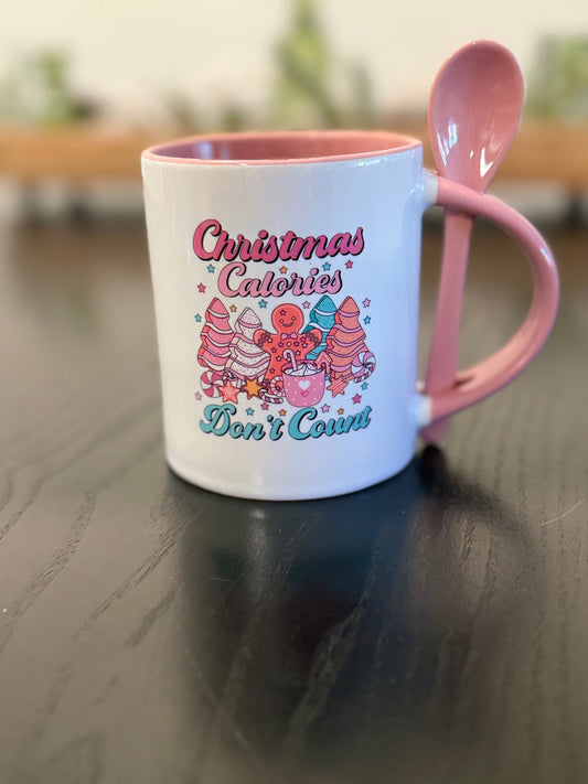 Christmas Calories Don't Count Mug and Spoon Edition