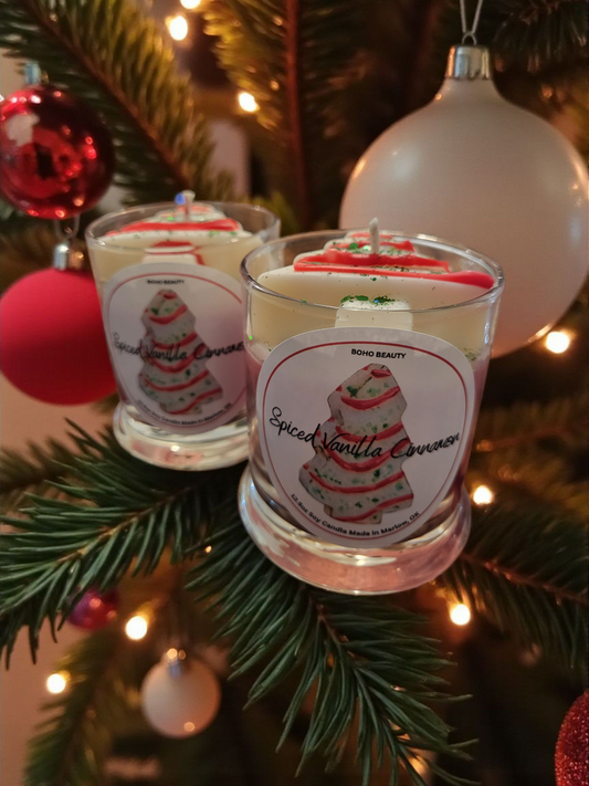 Christmas Cake Candle (Little Debbie Inspired)