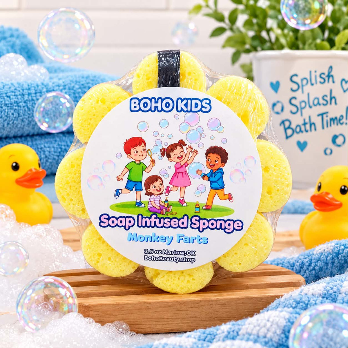 Monkey Farts Kid's Soap Infused Sponge