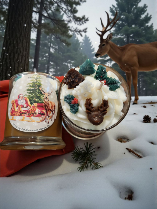 Winter Reindeer Candle