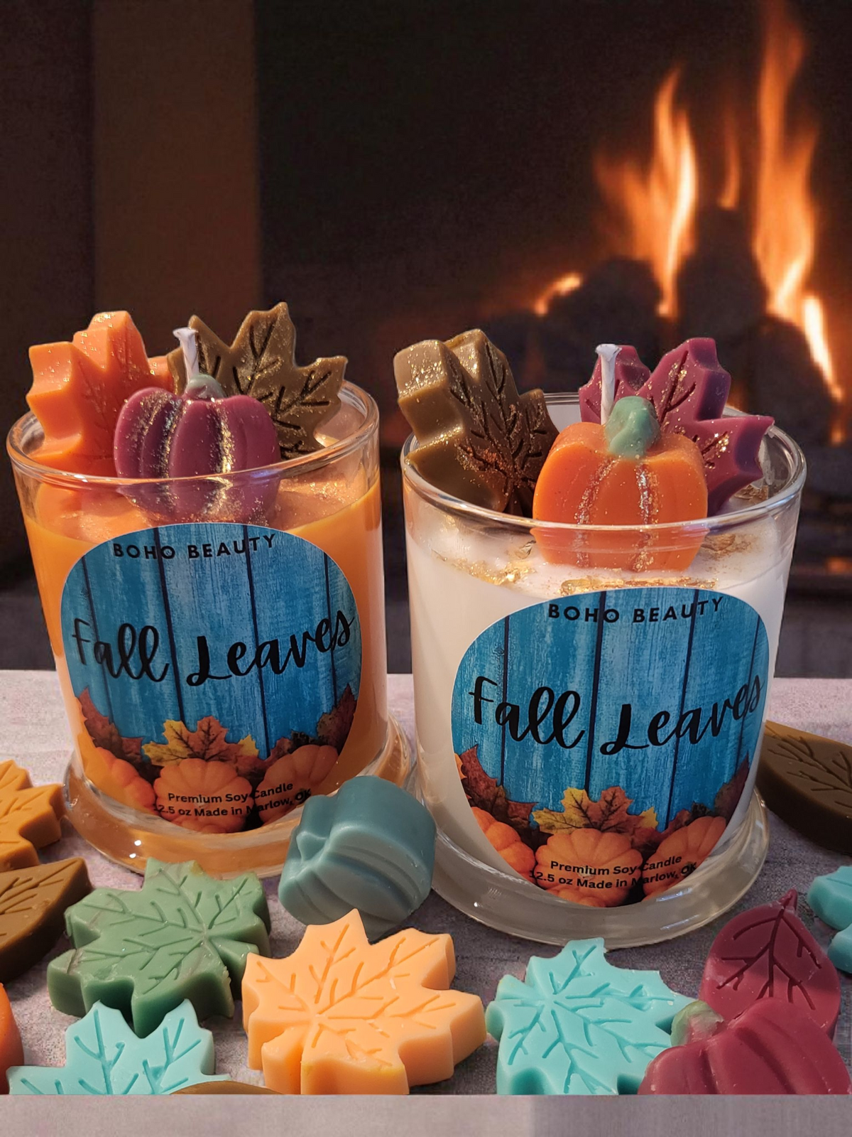 Fall Leaves Candle