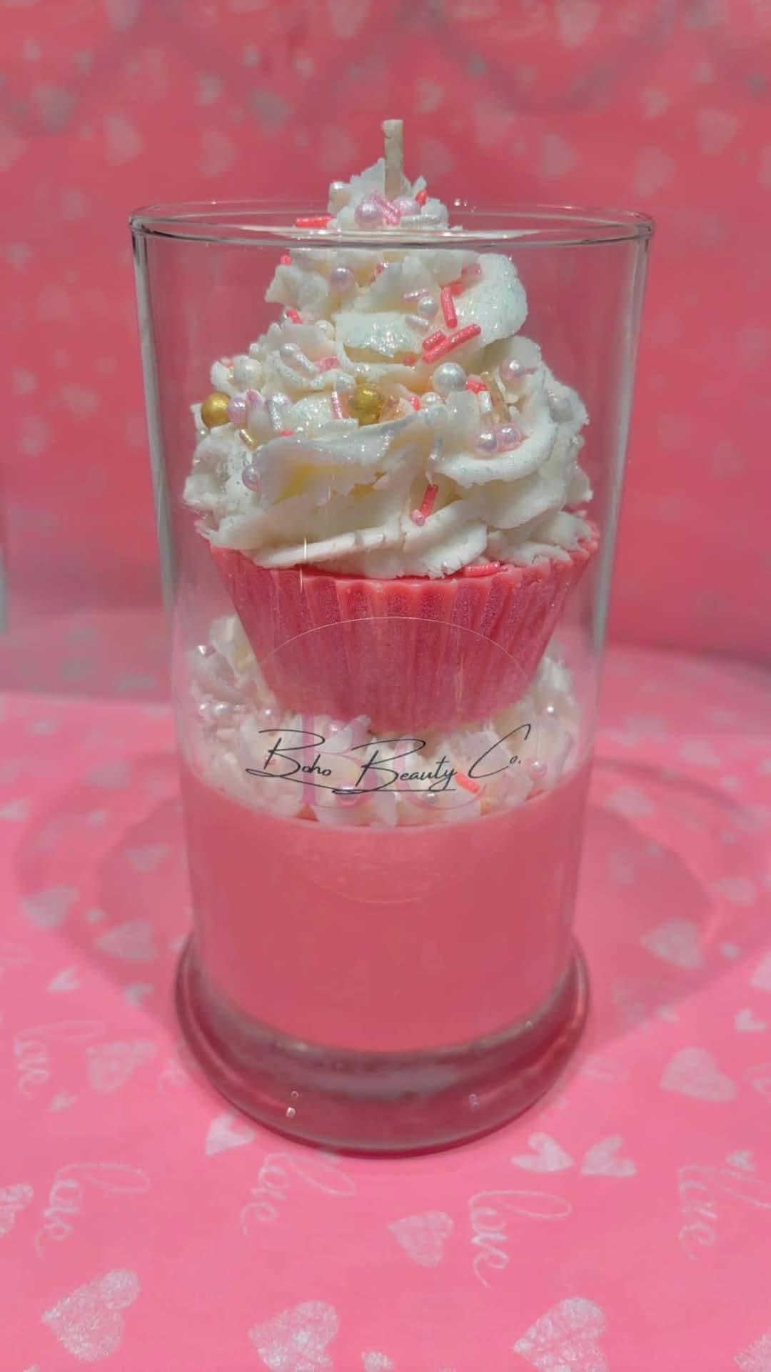Pink Sands Cupcake Candle