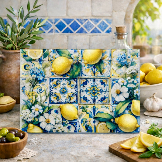 Amalfi Lemon Glass Cutting Board