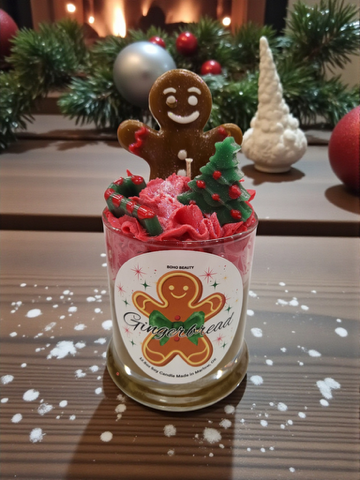 Gingerbread Man Holiday Candle