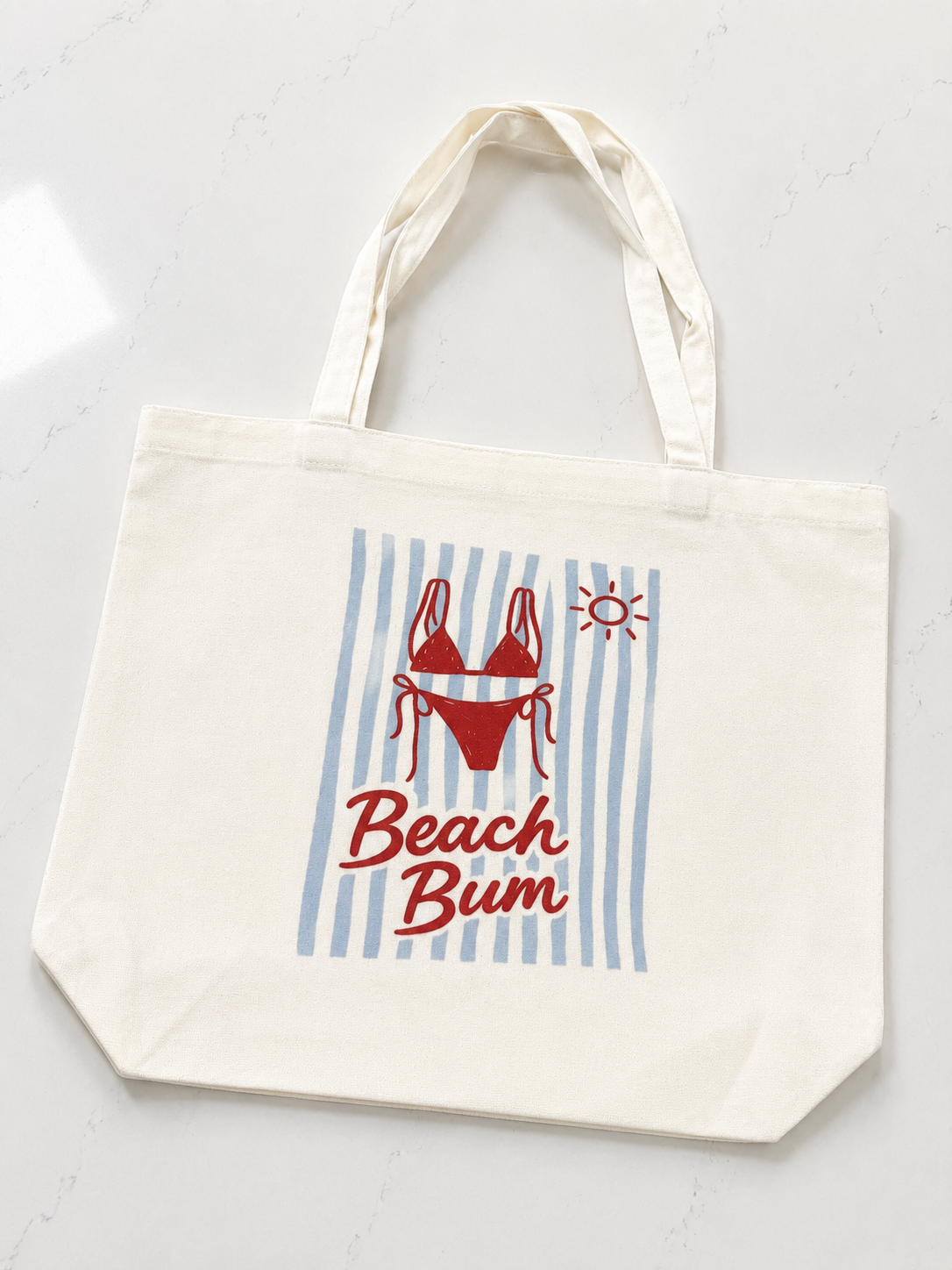 Beach Bum Canvas Tote