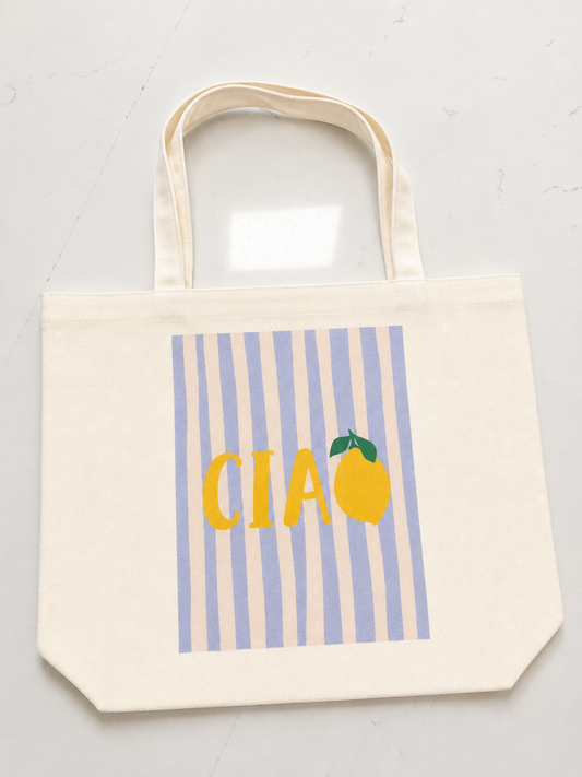 Italian Summer Canvas Tote