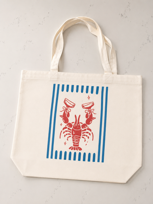 Lobstertini Canvas Tote