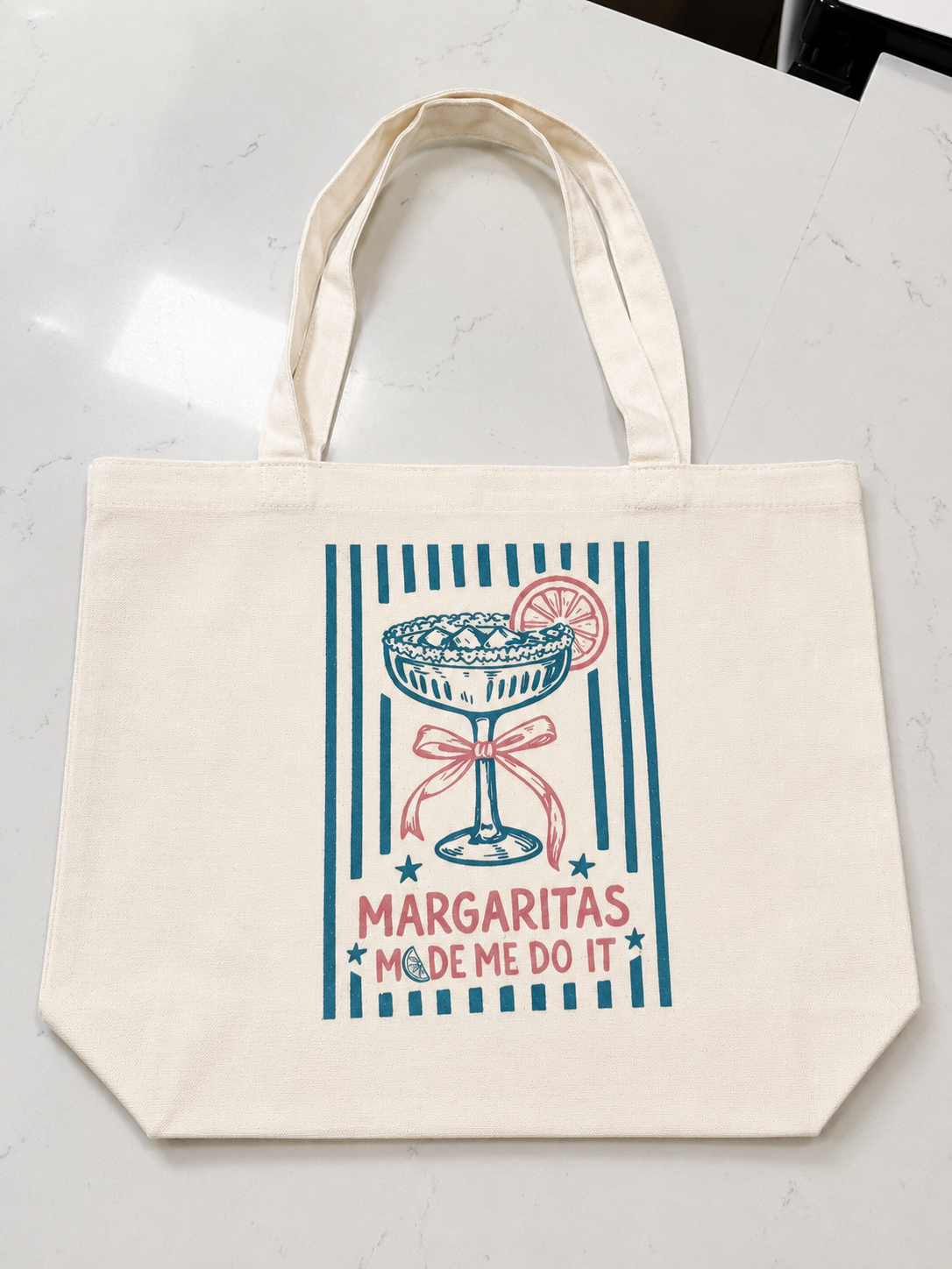 Margaritas Made Me Do It Canvas Tote