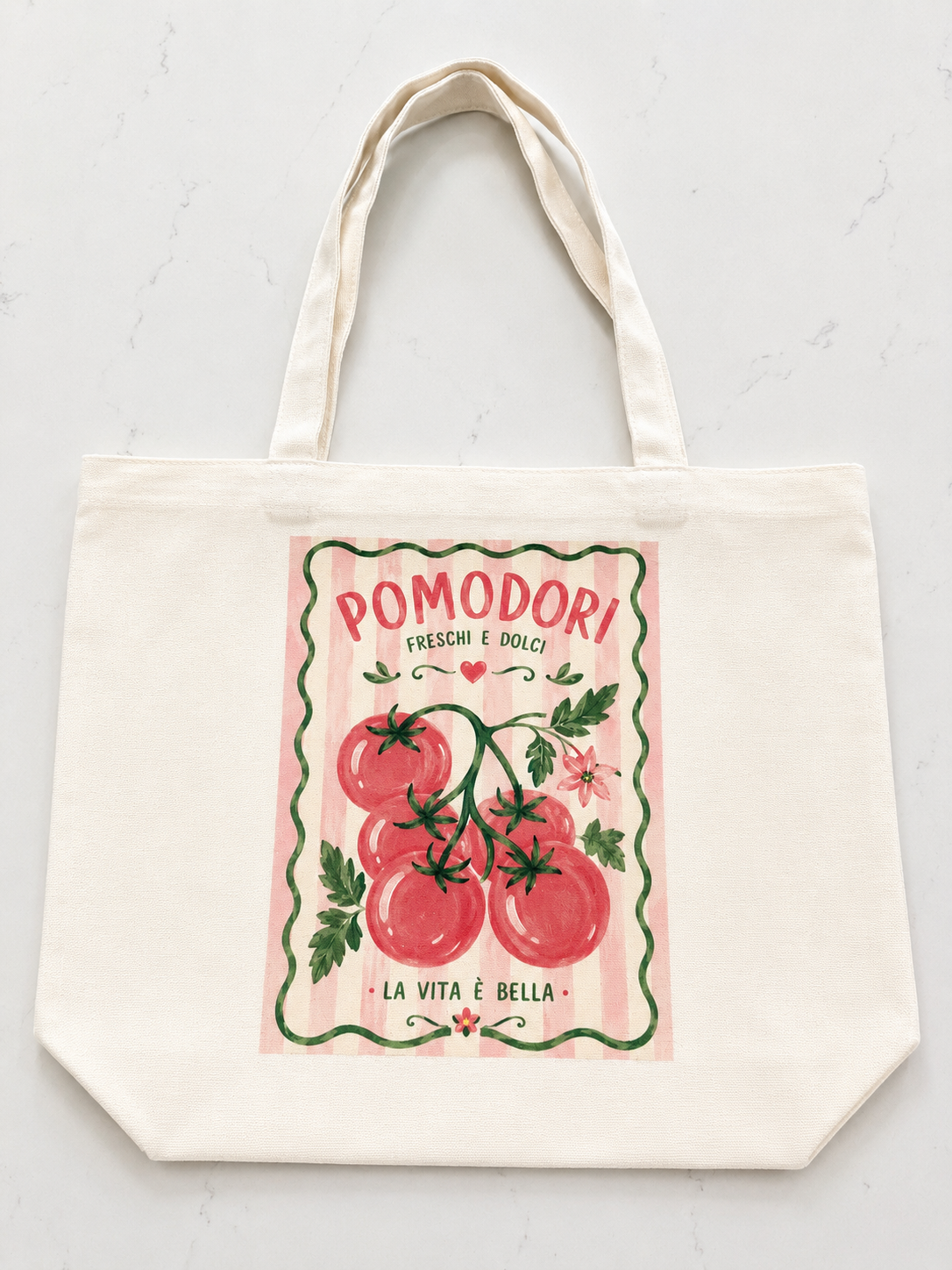 Italian Market Pomodori Canvas Tote