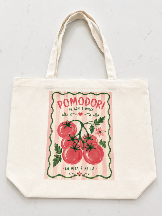 Italian Market Pomodori Canvas Tote
