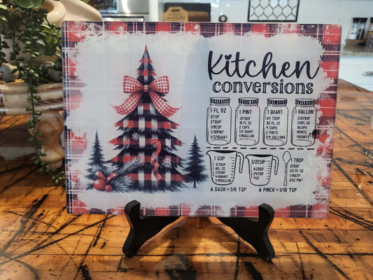 Christmas Conversion Textured Tempered Glass Cutting Board