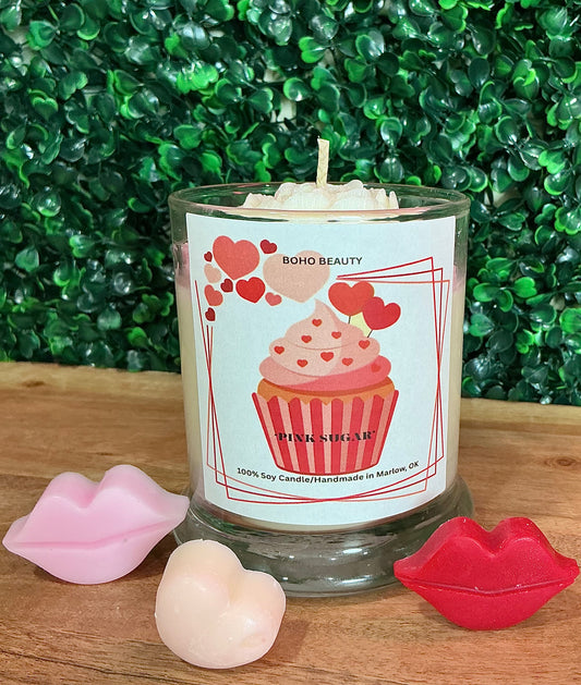Pink Sugar Valentine's Day Candle