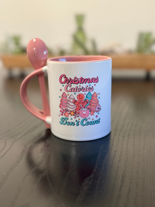 Christmas Calories Don't Count Mug and Spoon Edition