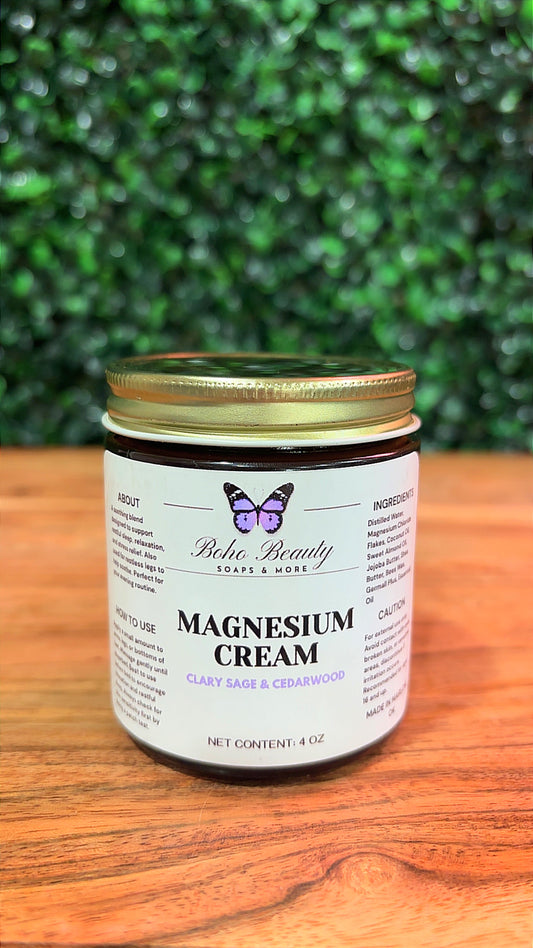 Clary Sage & Cedarwood Magnesium Cream