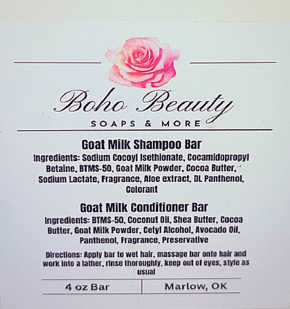 Goat's Milk Shampoo & Conditioner Bar Gift Sets