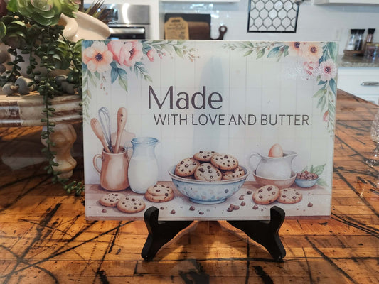 Love and Butter Textured Tempered Glass Cutting Board