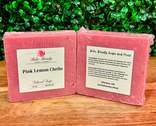 Pink Lemon Chello Natural Earth Collection Soap