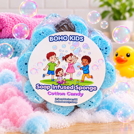 Cotton Candy Kid's Soap Infused Sponge
