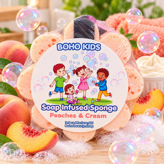 Peaches & Cream Kid's Soap Infused Sponge