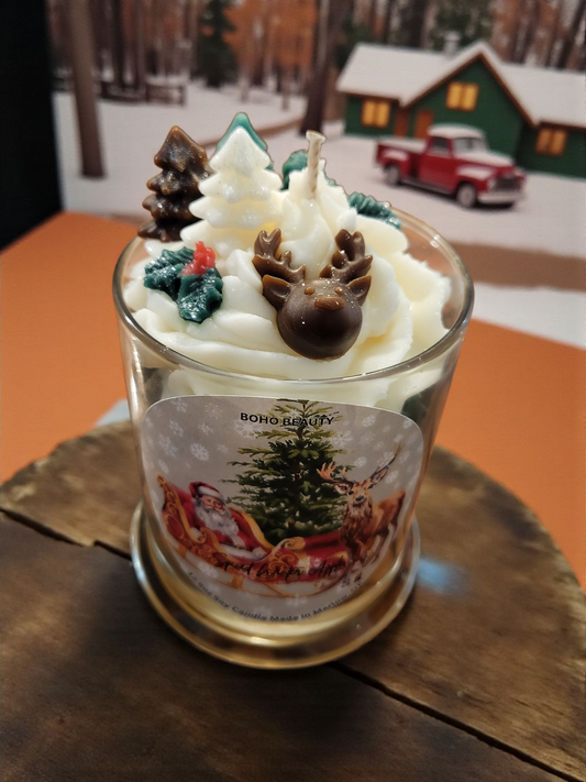 Winter Reindeer Candle